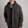 Fairfield Button Front Fleece Jacket Dark Grey 2 Fairfield Button Front Fleece Jacket Dark Grey -Everyday Luxe 102016