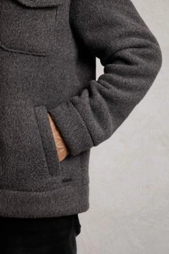 Fairfield Button Front Fleece Jacket Dark Grey 14 Fairfield Button Front Fleece Jacket Dark Grey -Everyday Luxe 102019