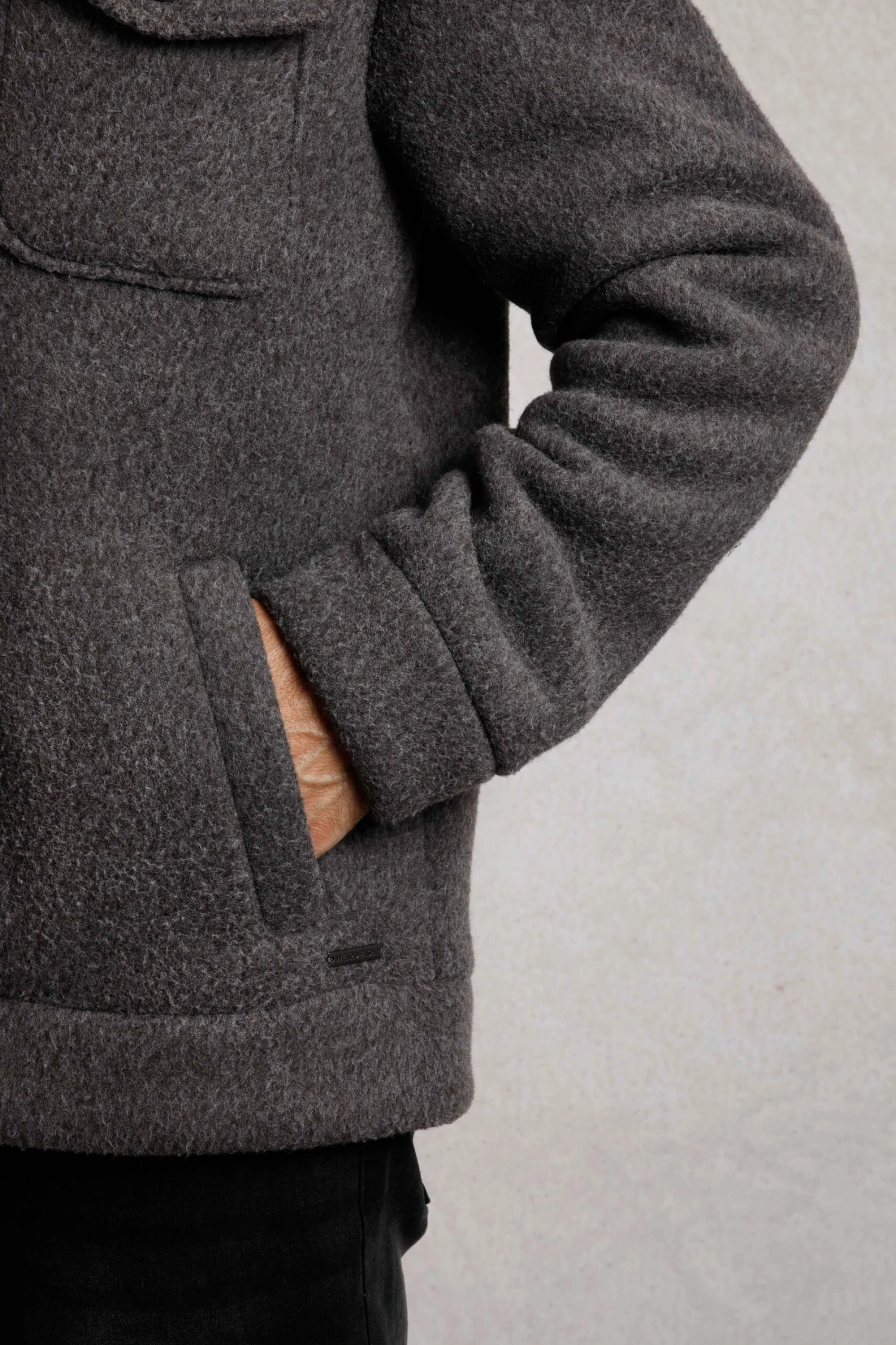 Fairfield Button Front Fleece Jacket Dark Grey 7 Fairfield Button Front Fleece Jacket Dark Grey - Image 5