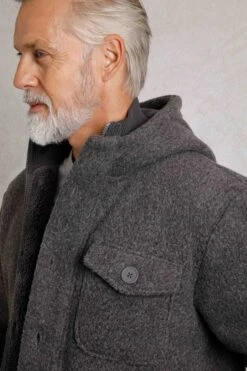 Fairfield Button Front Fleece Jacket Dark Grey 17 Fairfield Button Front Fleece Jacket Dark Grey -Everyday Luxe 102021