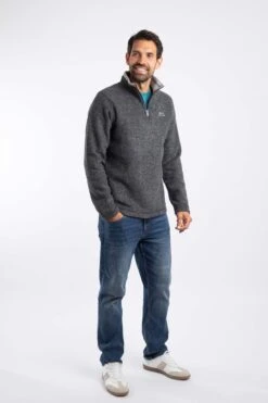 Newark 1/4 Zip Grid Fleece Washed Black 13 Newark 1/4 Zip Grid Fleece Washed Black -Everyday Luxe 103174