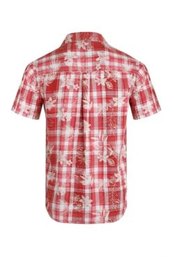 Nasser Vintage Wash Short Sleeve Check Shirt Chilli Red 17 Nasser Vintage Wash Short Sleeve Check Shirt Chilli Red -Everyday Luxe 106378
