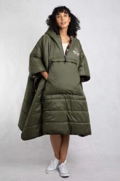 Indiana Showerproof Blanket Robe Fir Green