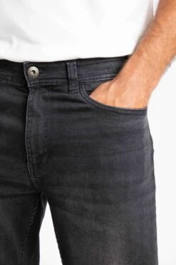 Eddie Straight Leg Denim Jeans Washed Black -Everyday Luxe 111456