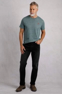 Eddie Straight Leg Denim Jeans Washed Black -Everyday Luxe 111457