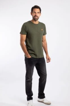 Fished Branded T-Shirt Fir Green -Everyday Luxe 111586