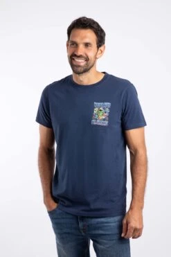 Sea Shanties Back Print Artist T-Shirt Dark Blue -Everyday Luxe 111778