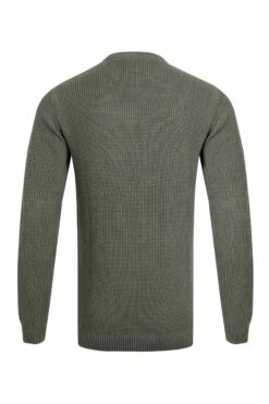 Easton Waffle Crew Neck Jumper Fir Green -Everyday Luxe 113877