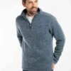 Stowe Eco 1/4 Zip Soft Knit Fleece Dusty Blue -Everyday Luxe 114245