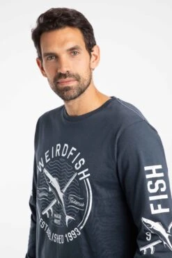 Making Waves Branded Long Sleeve T-Shirt Navy 14 Making Waves Branded Long Sleeve T-Shirt Navy -Everyday Luxe 114481