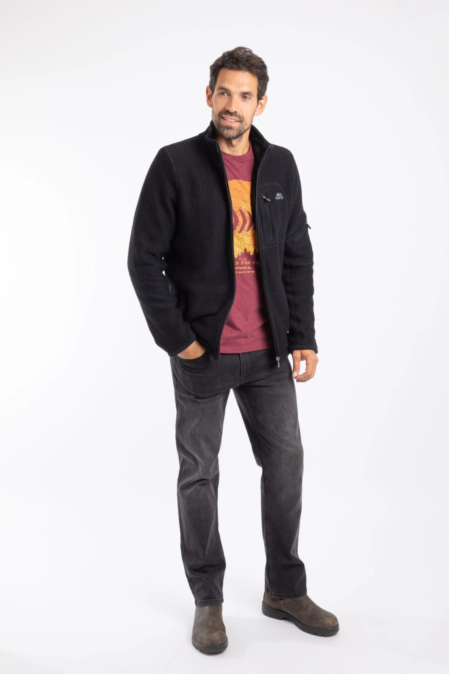 Berhan Full Zip Lined Eco Macaroni Sweatshirt Black 6 Berhan Full Zip Lined Eco Macaroni Sweatshirt Black - Image 4