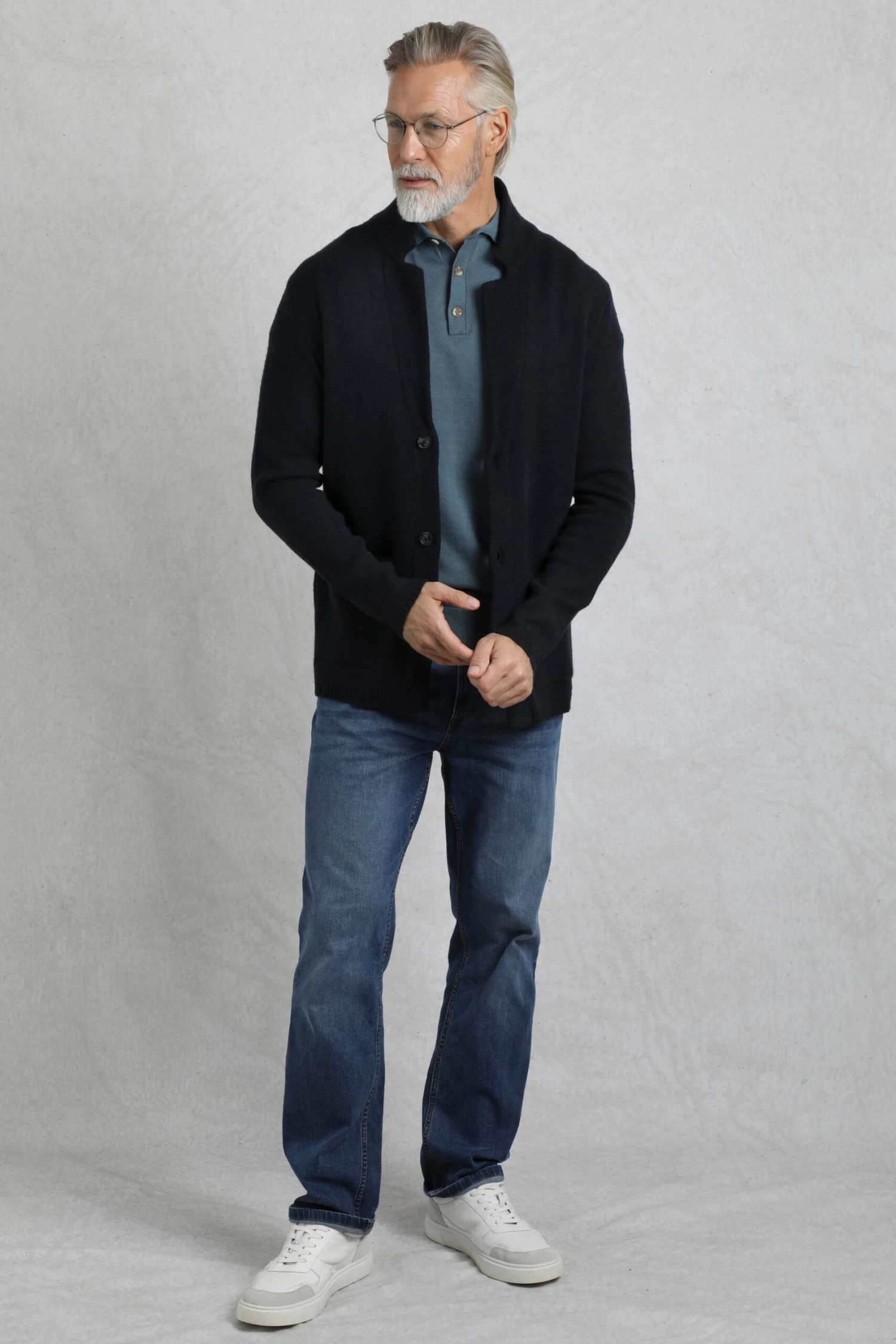 Brad Knitted Cardigan Midnight 6 Brad Knitted Cardigan Midnight - Image 4