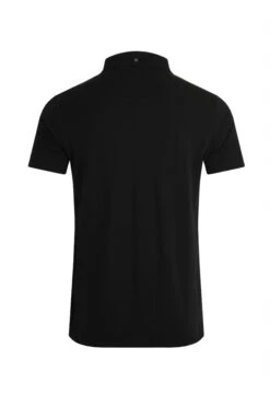 Beacon Pique Polo Shirt Black -Everyday Luxe 114794