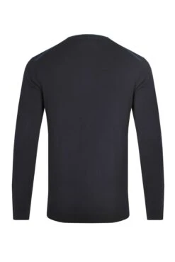 Noah Crew Neck Fine Knit Jumper Midnight -Everyday Luxe 114866
