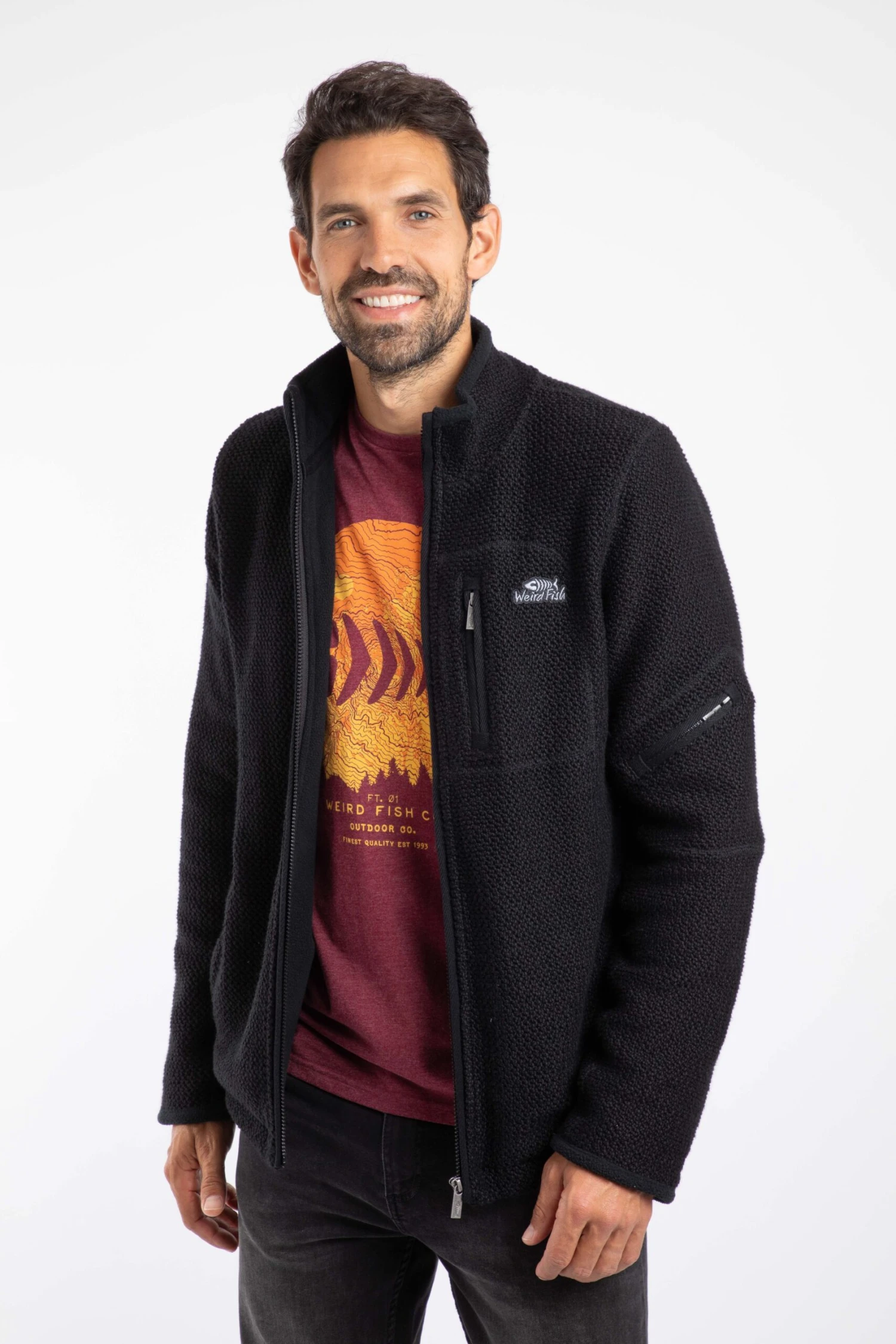 Berhan Full Zip Lined Eco Macaroni Sweatshirt Black 3 Berhan Full Zip Lined Eco Macaroni Sweatshirt Black