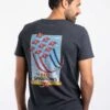 Red Sparrows Back Print Artist T-Shirt Navy -Everyday Luxe 114935