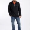 Cruiser 1/4 Zip Macaroni Sweatshirt Black -Everyday Luxe 114951