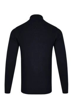 Carter Knitted Full Zip Bomber Jacket Midnight -Everyday Luxe 115191