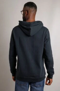 Hugo Eco Branded Popover Hoodie Navy -Everyday Luxe 115374