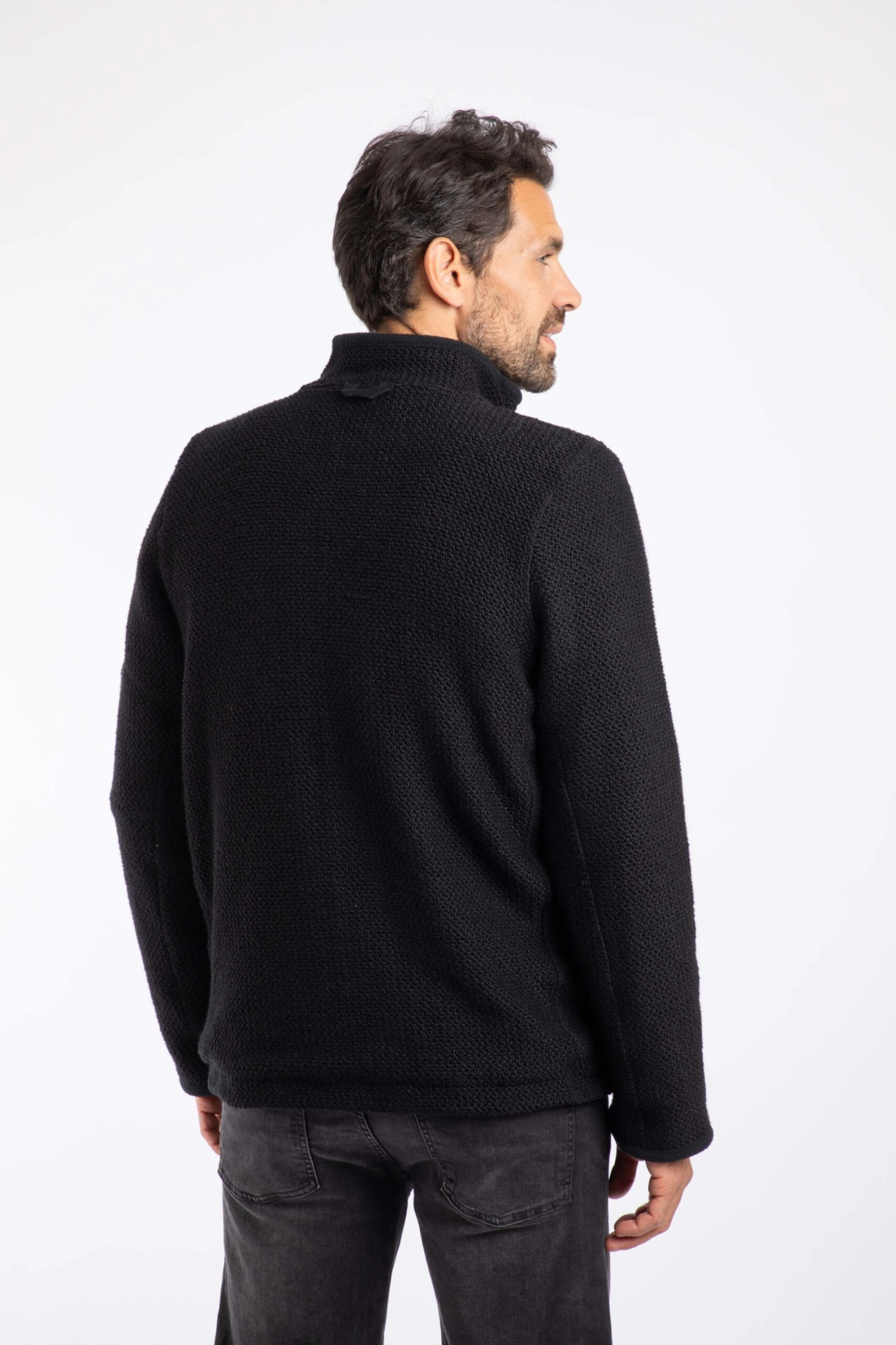 Berhan Full Zip Lined Eco Macaroni Sweatshirt Black 5 Berhan Full Zip Lined Eco Macaroni Sweatshirt Black - Image 3