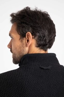 Berhan Full Zip Lined Eco Macaroni Sweatshirt Black 17 Berhan Full Zip Lined Eco Macaroni Sweatshirt Black -Everyday Luxe 116068