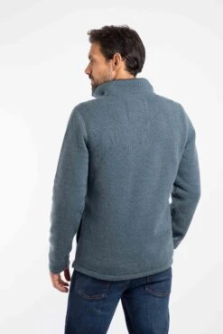 Stowe Eco 1/4 Zip Soft Knit Fleece Dusty Blue -Everyday Luxe 116239