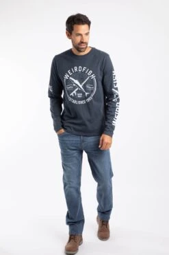 Making Waves Branded Long Sleeve T-Shirt Navy 13 Making Waves Branded Long Sleeve T-Shirt Navy -Everyday Luxe 116488