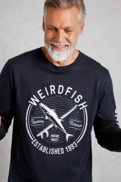 Making Waves Branded Long Sleeve T-Shirt Navy 17 Making Waves Branded Long Sleeve T-Shirt Navy -Everyday Luxe 116489