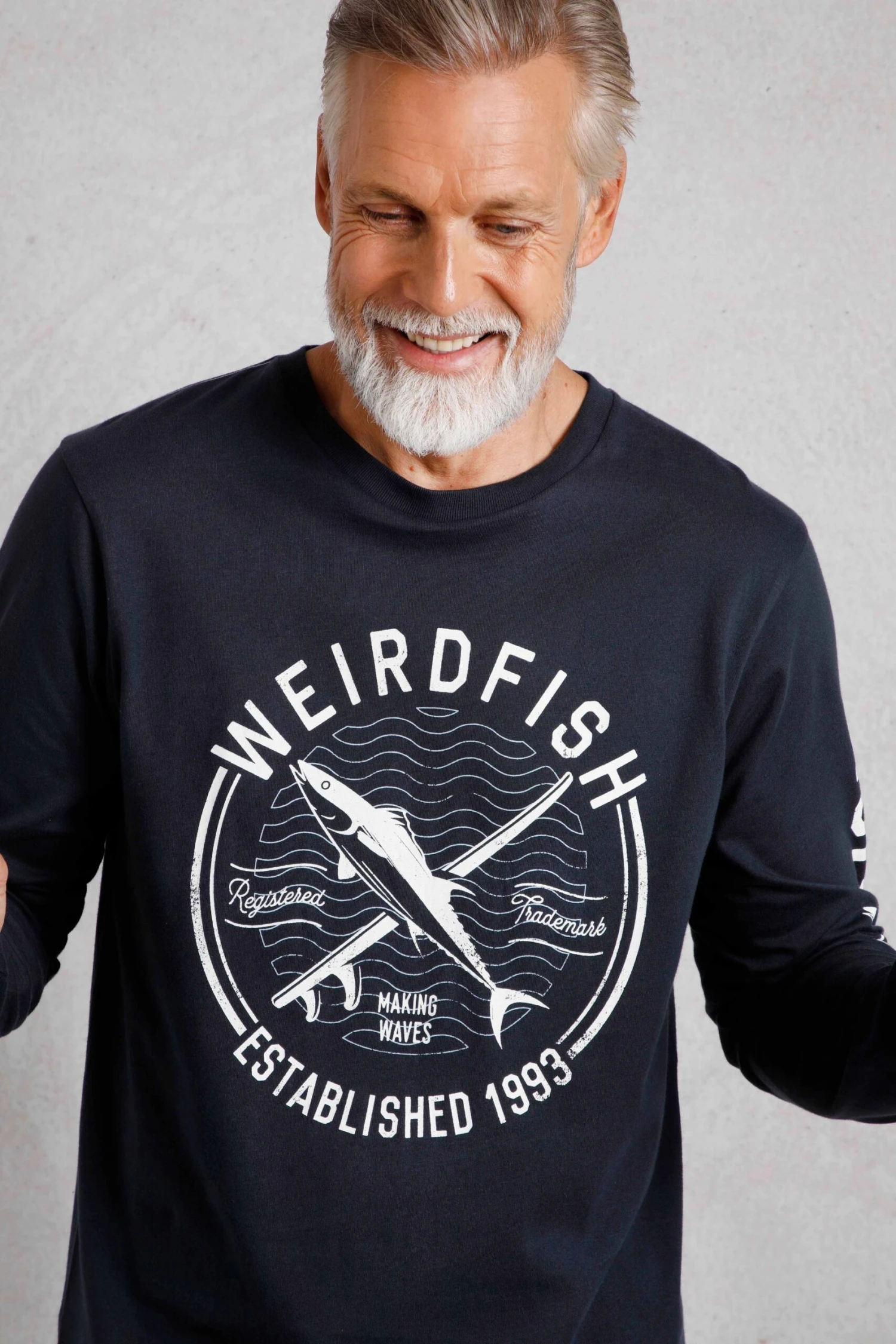 Making Waves Branded Long Sleeve T-Shirt Navy 10 Making Waves Branded Long Sleeve T-Shirt Navy - Image 8