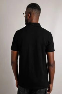 Beacon Pique Polo Shirt Black -Everyday Luxe 116517