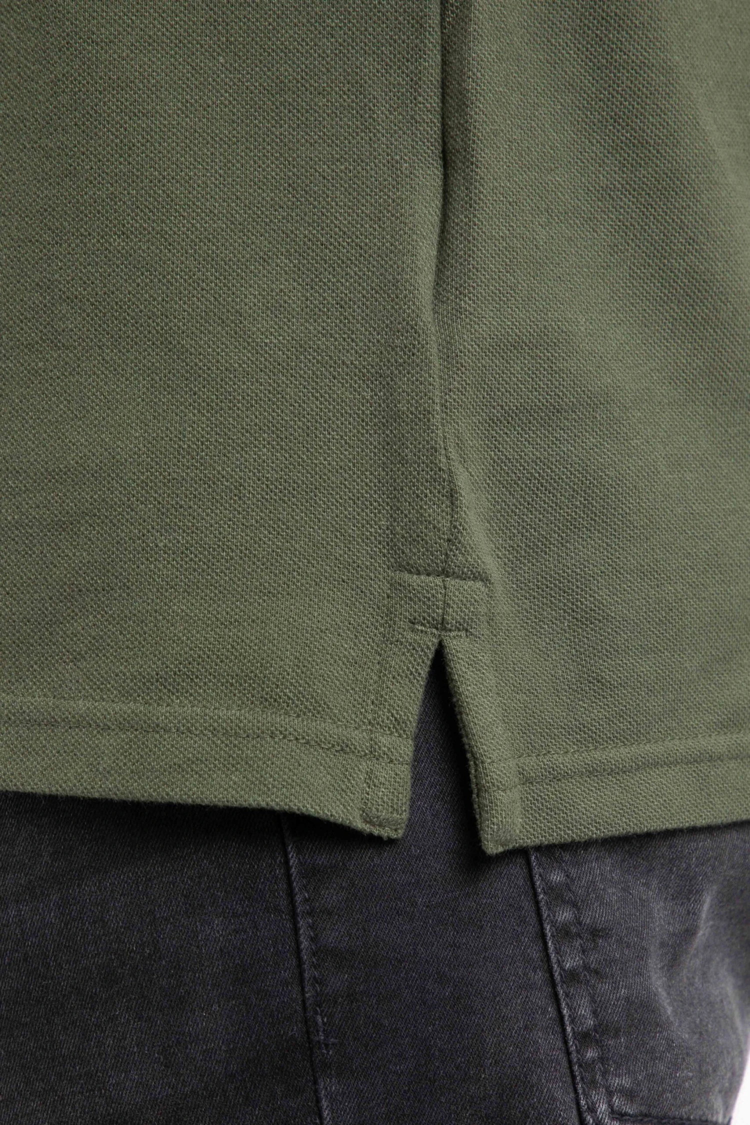 Giles Pique Polo Shirt Deep Lichen Green 9 Giles Pique Polo Shirt Deep Lichen Green - Image 7