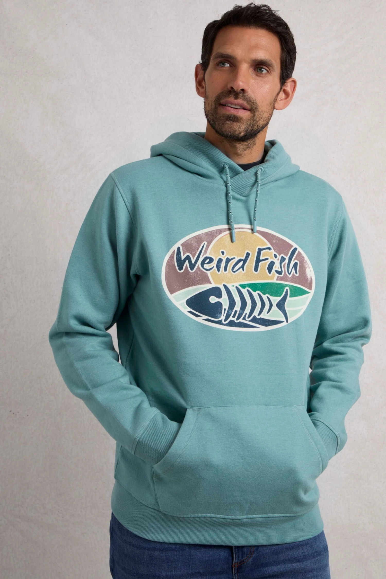 Bryant Front Print Graphic Popover Hoodie Mineral Blue 7 Bryant Front Print Graphic Popover Hoodie Mineral Blue - Image 5