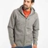 Lockie Full Zip Bonded Fleece Hoodie Limestone