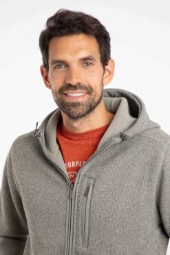 Lockie Full Zip Bonded Fleece Hoodie Limestone -Everyday Luxe 117272