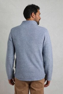 Thames Eco Full Zip Snow Marl Fleece Mid Blue -Everyday Luxe 117278