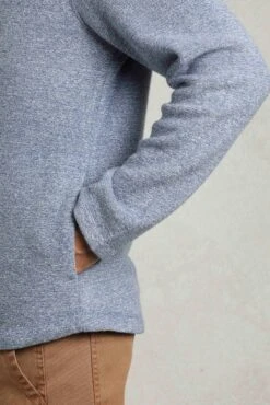 Thames Eco Full Zip Snow Marl Fleece Mid Blue -Everyday Luxe 117280