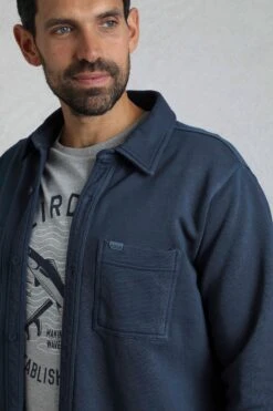 Fingask Loopback Shirt Navy -Everyday Luxe 118880