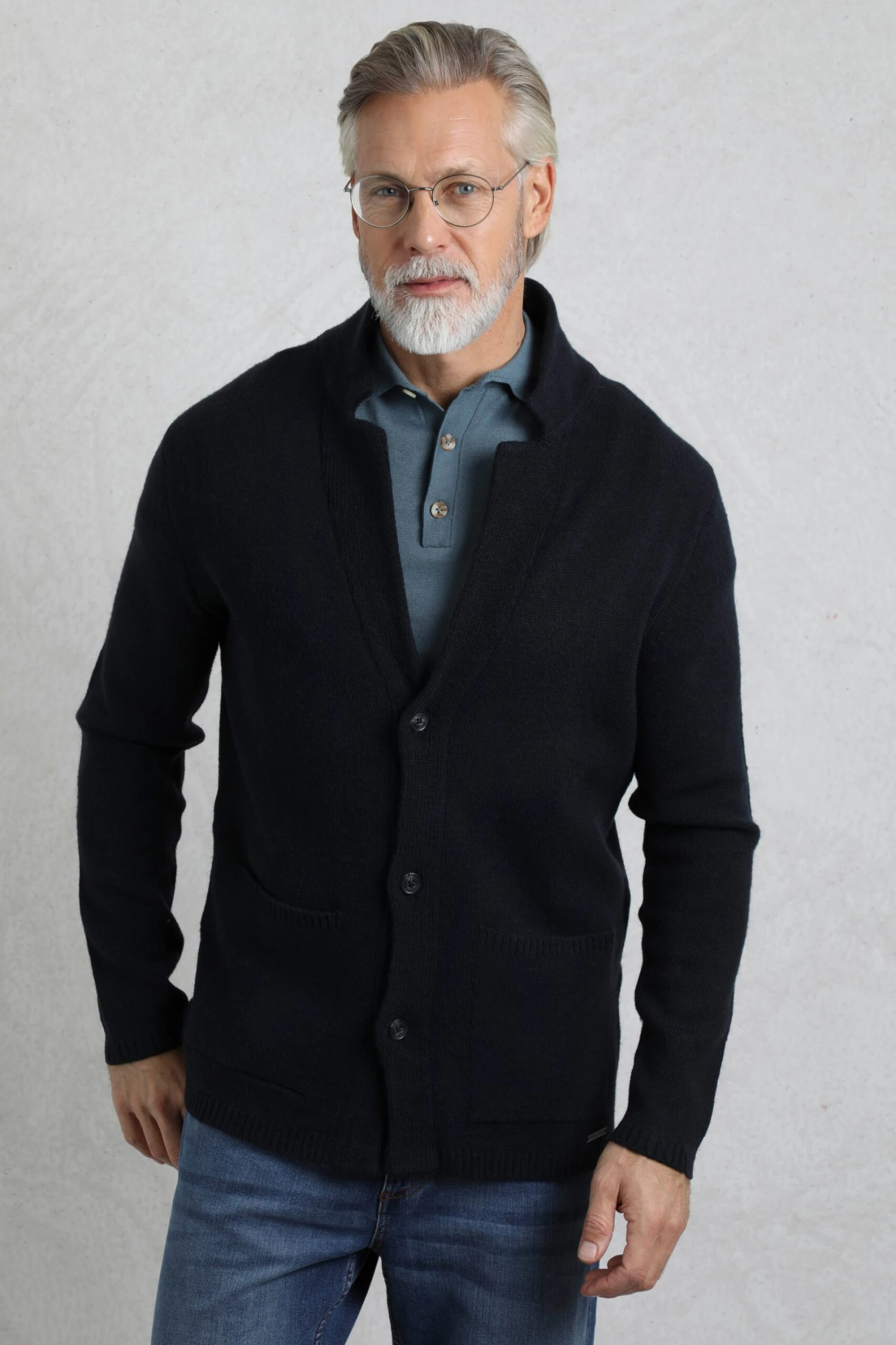 Brad Knitted Cardigan Midnight 10 Brad Knitted Cardigan Midnight - Image 8