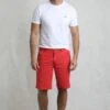 Rayburn Cotton Flat Front Shorts Radical Red -Everyday Luxe 119906