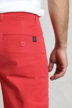 Rayburn Cotton Flat Front Shorts Radical Red -Everyday Luxe 119910