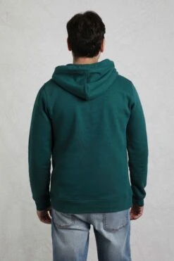Jamie Branded Popover Sweatshirt Hoodie Forest Green -Everyday Luxe 120389