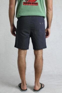 Weston Canvas Shorts Navy -Everyday Luxe 120781