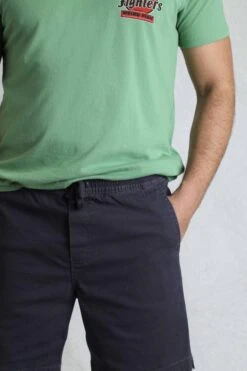 Weston Canvas Shorts Navy -Everyday Luxe 120784