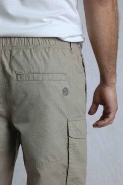 Summersville 3/4 Length Ripstop Cargo Trousers Flint Stone -Everyday Luxe 120838