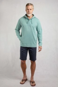 Woodside Sun-washed Loopback Hoodie Mineral Blue -Everyday Luxe 121225