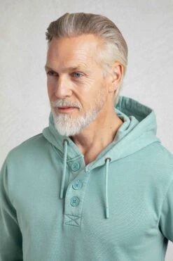 Woodside Sun-washed Loopback Hoodie Mineral Blue -Everyday Luxe 121228