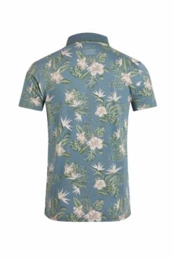 Jarat Printed Jersey Polo Blue Mirage -Everyday Luxe 121668