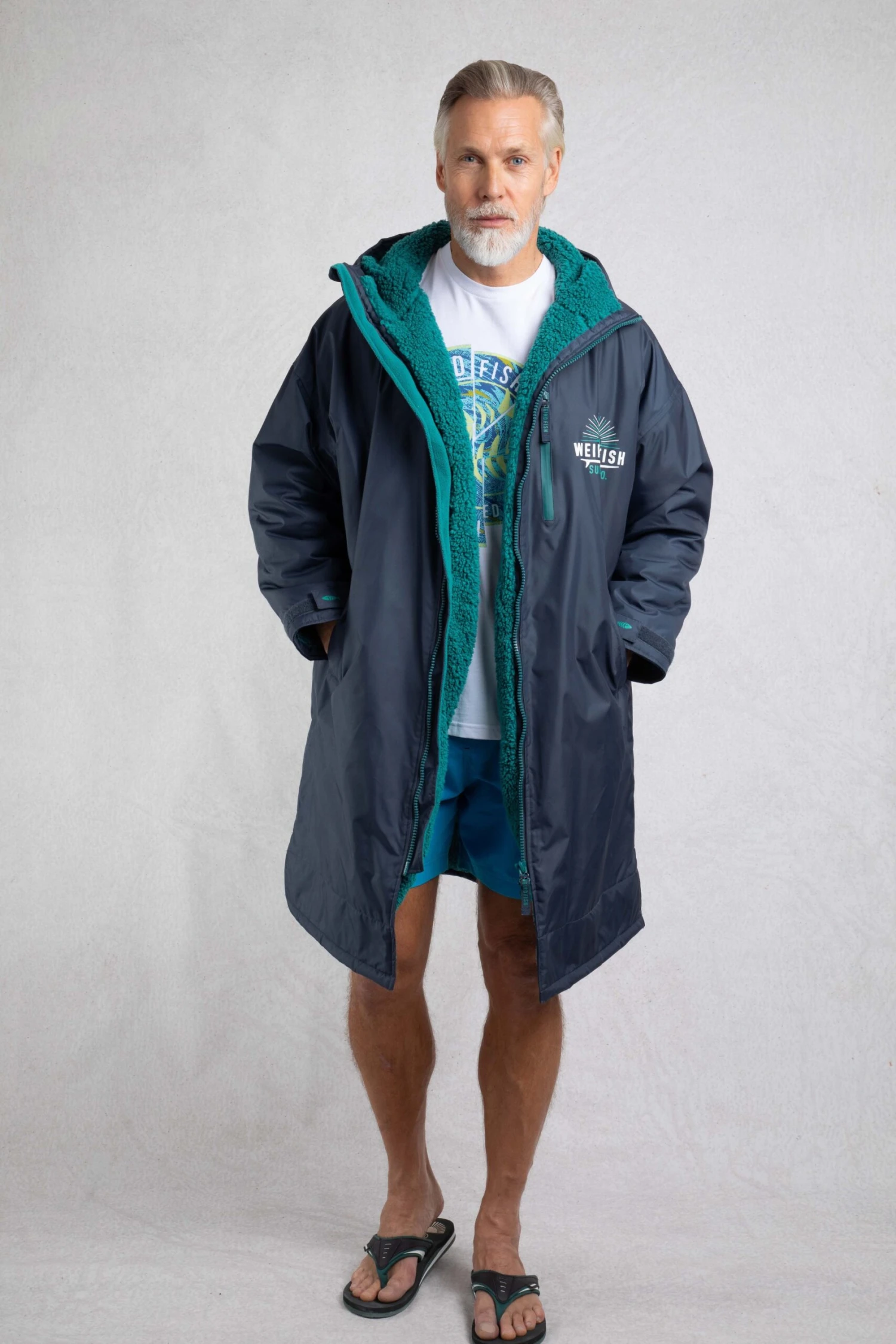 Atlantic Unisex Waterproof Changing Robe Blue Surf 11 Atlantic Unisex Waterproof Changing Robe Blue Surf - Image 9