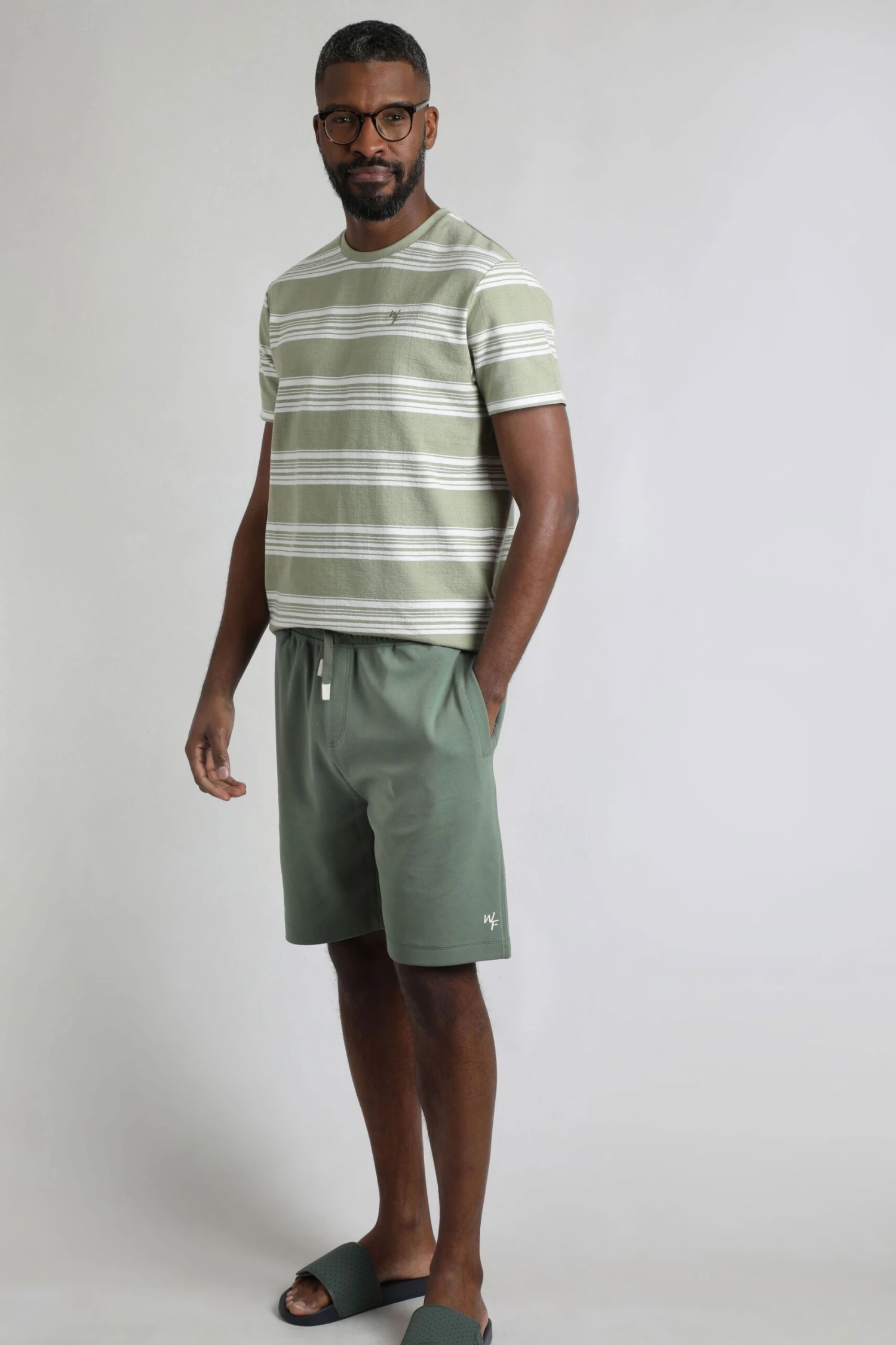 Crawford Organic Cotton Loopback Shorts Army Green 6 Crawford Organic Cotton Loopback Shorts Army Green - Image 4