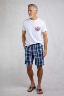 Manson Madras Check Shorts Estate Blue 12 Manson Madras Check Shorts Estate Blue -Everyday Luxe 122115